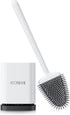 ASOBEAGE Deep Cleaner Toilet Brush: Silicone Toilet Brush with No-Slip Long Plastic Handle and Flexible Bristles, Quick Drying Holder Set for Toil...
