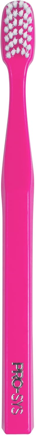 PRO-SYS® Soft Toothbrush for Adult with Sensitive Teeth & Gums, ADA Accepted, with 35-Tuft Wide Dupont® Tynex® Bristles, Pack of 4...