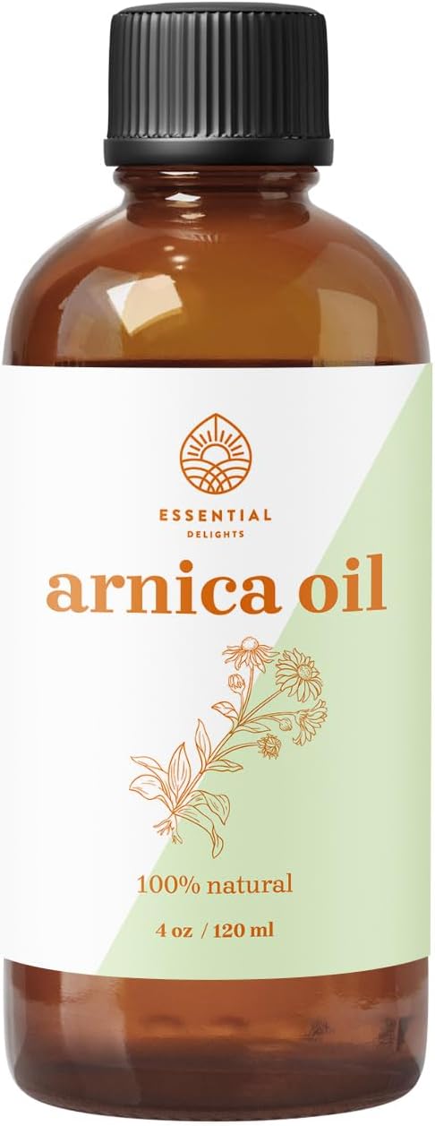 Arnica Oil by Essential Delights| Premium Grade Carrier Oil | for Aromatherapy, Soaps, Lotions, & Candles | Vegan & Cruelty Free (4 Fl Oz, Arnica)...
