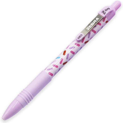 Zebra Z-Grip Smooth - Retractable Ballpoint Pen - Pack of 6 - Black Ink - Sweetie Violet Barrel Design...