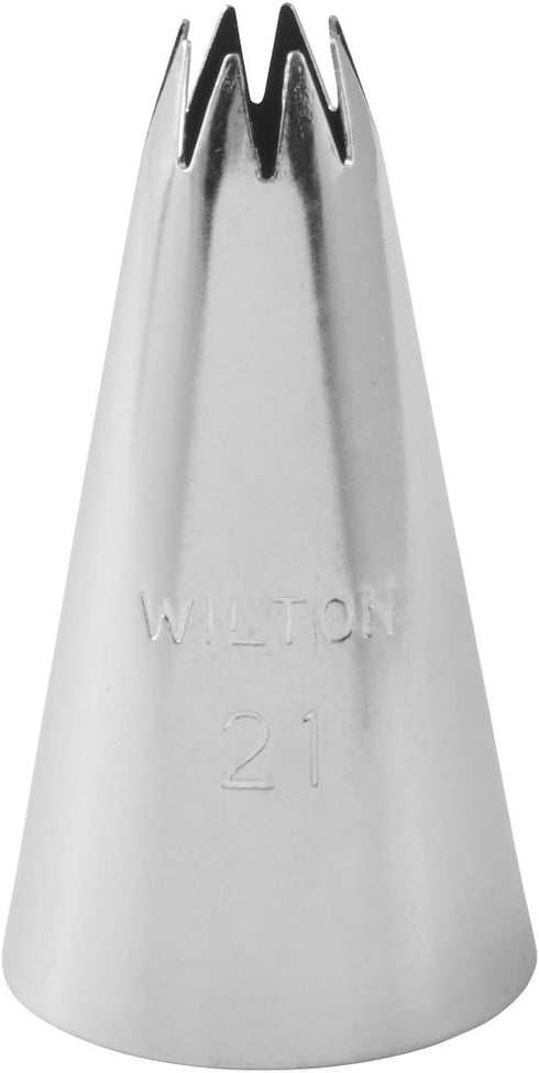 Wilton Cake Decorating Tip Pkg Open Star #21...