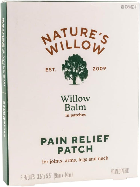 Nature’s Willow Fast-Acting Willow Balm Natural Pain Relief Patches for Help Alleviating Muscle & Joint Pain in Back, Neck, Shoulder, Knee and Mor...