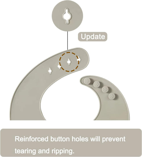 PandaEar Silicone Baby Bib for Girls Boys| Adjustable Waterproof Eating Bibs| BPA Free Soft Durable Silicone Bibs for Babies & Toddlers with Large...