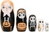 Halloween Themed Girls Nesting Dolls Skeleton Pumpkin Ghost Puppy Wooden Russian Nesting Doll Matryoshka Kid Stacking Toy Gift Dolls for Home Haun...