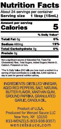 Wenzel | #1 Sandwich Hot Sauce Spicy Tangy Delicious Makes For A Legendary Meal, 12oz Bottle...