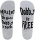 Dobby Socks, SweetGo Dobby Is Free Knitted Words Unisex Combed Cotton Novelty Funny Socks 1 Pack (Gray-1 Pair, One Size)...