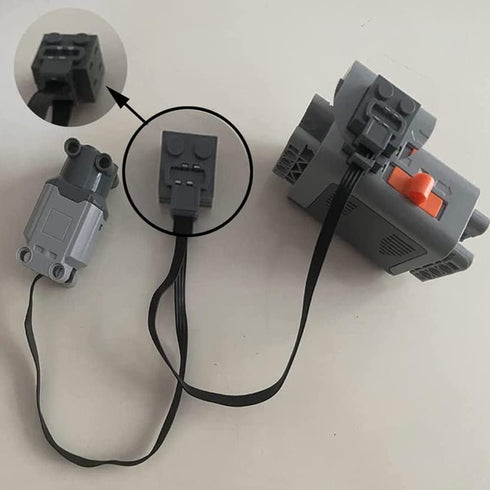 Power Functions Extension Wire Cord Connectors 19.69inch 50cm Compatible with legoeds MOC Motor 8886 8871 8870 LED Light Link Line 8869 Switch for...