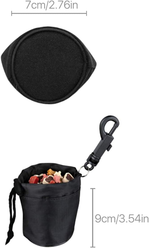 Mini Snack Bag Food Treat Storage Holder Training Pet Dog Cat Bird Puppy Bag,Black...