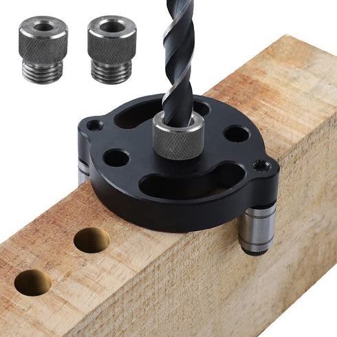 Yakamoz Self Centering Doweling Jig, Self Center Dowel Jig Handheld Drill Guide for Straight Holes Wood Panel Hole Puncher Locator Woodworking Joi...