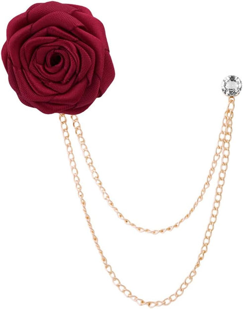 Rose Flower Brooch Pin Wedding Brooches for Men...