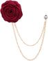 Rose Flower Brooch Pin Wedding Brooches for Men...