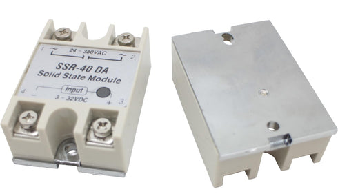 SSR-40DA Single Phase Solid State Relay 40A DC to AC Relay Input 3-32V DC to Output 24-380V AC 40A 3PCS...