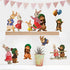 Assemble Peel and Stick Stickers Decals for Wall, Luggage and More. Rabbit...