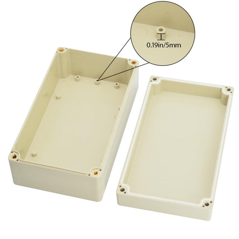 LeMotech Waterproof Dustproof IP65 ABS Plastic Junction Box Universal Electric Project Enclosure Pale Gray 6.2 x 3.54 x 2.3 inch (158 x 90 x 60 mm...