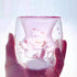 WubbaLubba Coffee Mug Sakura Double Wall Glass Cup Cat Claw Cup Heat-resistant Handmade Creative Milk Mug Tea Whiskey Cup...