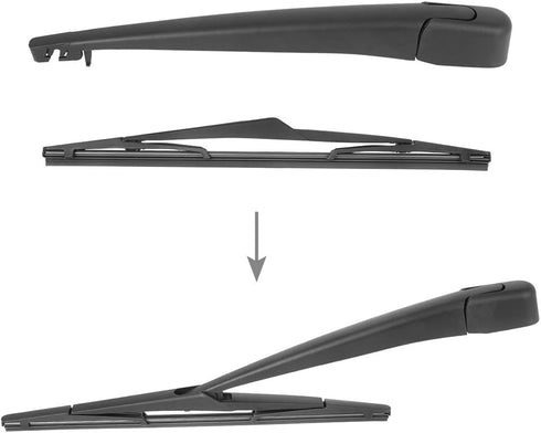 X AUTOHAUX Rear Windshield Wiper Blade Arm Set for Volvo V60 2015-2017 - 310mm 12inch...