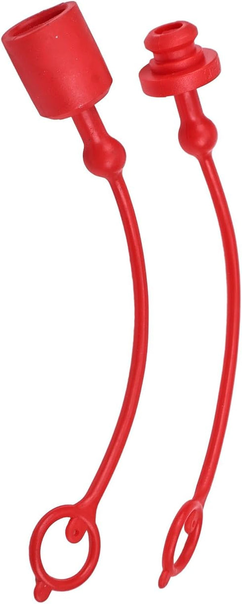 1/4'' ISO-B 5675 7241 AG Hydraulic Coupler Male Female Dust Cap and Plug Cover Kit Compatible with AG style Hydraulic Quick Connect Coupling Red C...