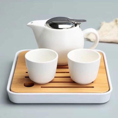 Small Ceramic Teapot With Stainless Steel Infuser For Loose Tea And Blooming Tea, Heat Resistant Ceramic Tea Pot And Tea Kettle, Perfect Tea Maker...