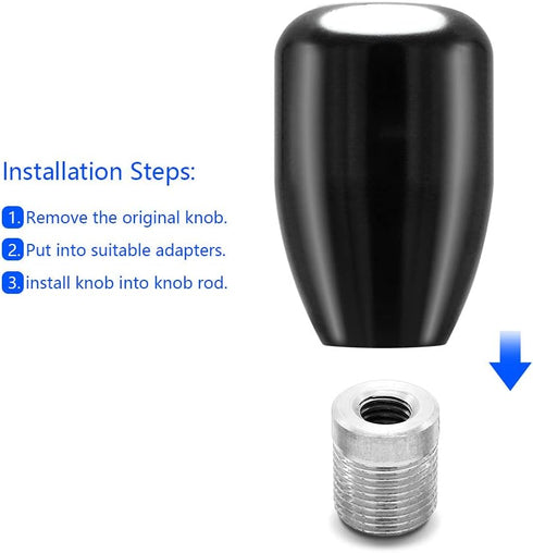 (Black) 5 Speed Manual Universal Automatic Gear Shifter Shift Knobs Level with 4 Adapters Fit Compatible with Manual Cars Most Automatic Cars...
