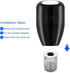 (Black) 5 Speed Manual Universal Automatic Gear Shifter Shift Knobs Level with 4 Adapters Fit Compatible with Manual Cars Most Automatic Cars...