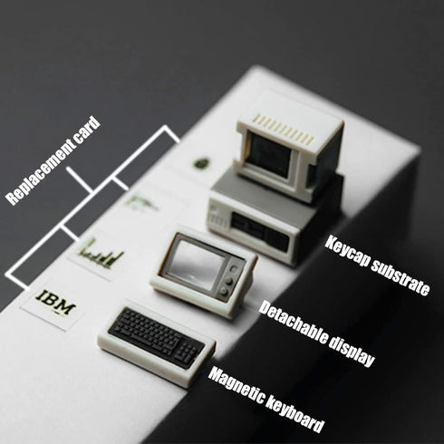 OLizee® Retro Esc Keycap with 4 Replaceable Cards OEM Profile Keycap Backlit Keycap Gaming Keyboard Keycap for Mechanical Keyboard MX Switch Decor...