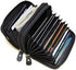 Marshal Genuine Leather Credit Card Holder Wallet Accordion Double Zipper with Id window...