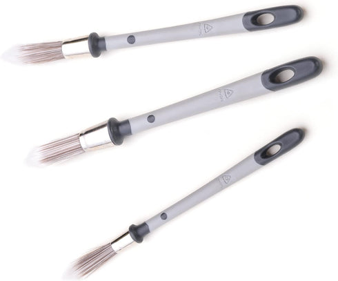 0.45 Inch, 0.6 Inch, 0.75 Inch Small Paint Brush, 3pcs Paint Brushes for Walls, Touch up, Baseboards, Paint Brush for House Wall Corners, Paint Ed...