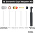 #12 Ceramic Cup White TIG Welding Cup fit Torch WP 9/20/25 Series with 3/32” Diffuser 3pk (HCZ-WST-40062+40063-6)...