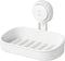 LEVERLOC Soap Dish Holder for Shower Suction Cup Wall Mounted Self Draining NO-Drilling Removable Bar Soap Sponge Holder for Bathroom Bathtub Kitc...