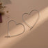 925 Sterling Silver Big Large Heart Hoop Earrings Threader Earrings for Women Thin Wire Lightweight 50mm for Women...