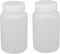 uxcell 2Pcs 250ml Plastic Wide Mouth Laboratory Reagent Bottle Sample Sealling Bottle White...