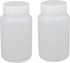 uxcell 2Pcs 250ml Plastic Wide Mouth Laboratory Reagent Bottle Sample Sealling Bottle White...