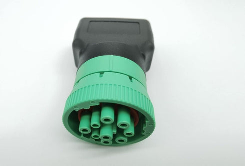 Type 2 Green 9pin J1939 to OBD2 16pin J1962 Female Adapter...