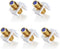 TNP Coaxial F Connector RG-6 Keystone Jack Insert (5 Pack) Snap in Adapter Port Female Gold Plated Digital Coax Inline Coupler for Wall Plate Outl...