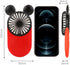 Cute Mouse Personal Mini Fan, Handheld USB Rechargeable Fan with Pretty LED Light, 3 Adjustable Speeds with Portable Holder, for Indoor Or Outdoor...