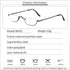 Half Frame Reading Glasses, Half Metal Moon Readers for Women Men 2 Pairs 1.25...