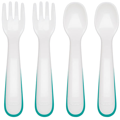 OXO Tot Fork and Spoon Training Set, Teal...