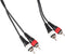Rockville RCDR10B 10ft Dual Mono Right Angle RCA to Straight RCA Patch Cable, 100% Copper, Nickel-Plated Connectors, Durable Design, High-Fidelity...