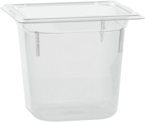 Vollrath Clear 1/6 Size Super Pan 3 2.2 Qt. Plastic Pan...