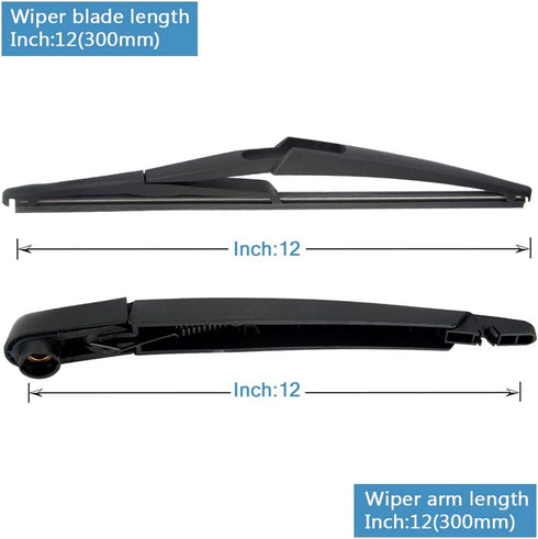 Rear Windshield Wiper Blade Arm Set Replacement For Nissan Rogue 2014-2018/2013-2018 Nissan Pathfinder, Rear Wiper Blade Arm-Factory OEM Style OE#...