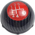 Hacreyatu 5 Speed Gear Shift Knob Sitck Head Leather Gloss Black Cap Replacement?Compatible with Fiat 500 500C 2007-2018 (5 Speed Carbon 1)...