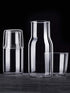 Sizikato 15 Oz Simple Clear Glass Bedside Night Water Carafe with Tumbler Glass....