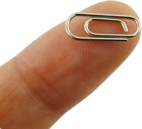 50 Count Metal Mini Paper Clips 3/5 Inch Nickelage Finishes Steel Paper Clip...