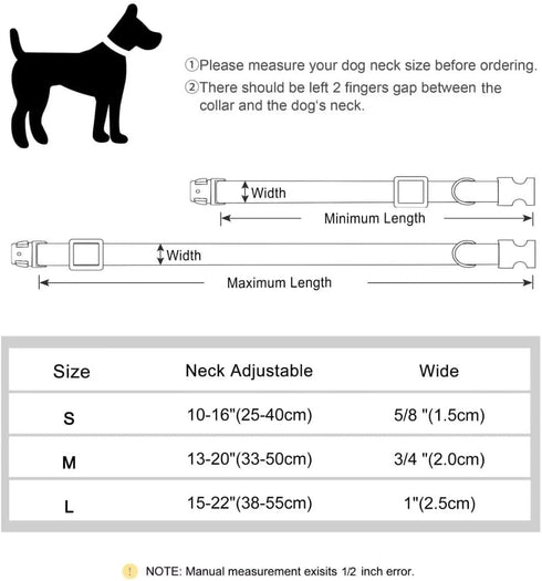 PET ARTIST Nylon Dog Collar for Large Dogs, Heavy Duty Dog Collar with Quick Release Metal Buckle, Soft Padded Blue Dog Collar, Adjustable Durable...