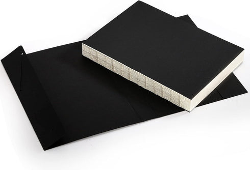 Elsjoy Set of 3 Sketchbook & Drawing Notebook, A5/A4/B5 Blank Sketch Book Travel Journal Notebook with Thick Paper for Drawing & Sketching, Black,...