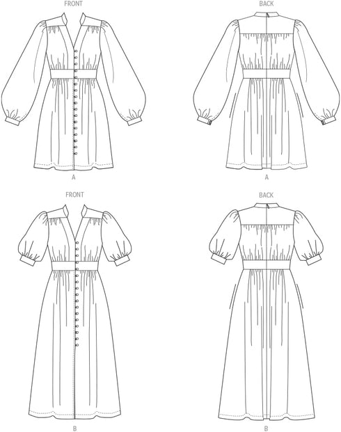 Vogue Misses' Button-Front Dress Sewing Pattern Packet, Design Code V1934, Sizes 8-10-12-14-16, Multicolor...