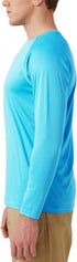 Men's UPF 50+ Rash Guard Swim Shirt Long Sleeve Moisture Wicking Quick Dry Lightweight Wrinkle-resistant Fishing Running, Sea Blue, XX-Large...