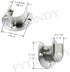 Stainless steel Wardrobe Closet Rod Bracket, U-Shaped Open type Socket bracket, Shower Curtain Rod Pole End Supports Sockets Flange (1-1/4 INCH, 4...