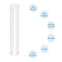 MECCANIXITY Clear Storage Tube Small Plastic Round Tubing with Caps Rigid Bottle Container 30x32x200mm/8 Inch Diameter for Item Stored...