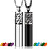 Essential Oil Diffuser Necklaces for Women, 2PCS Aromatherapy Necklaces Stainless Steel Diffuser Locket Pendant Cylinder with 20 Felt Pads, Aroma ...